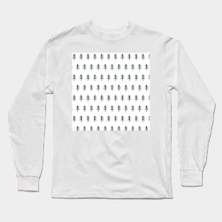 Hand drawn forest green trees Long Sleeve T-Shirt